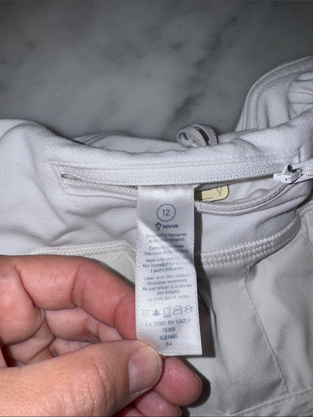 Ivivva White Girls' Athletic Skort with Pleated Hem - Picture 3 of 4